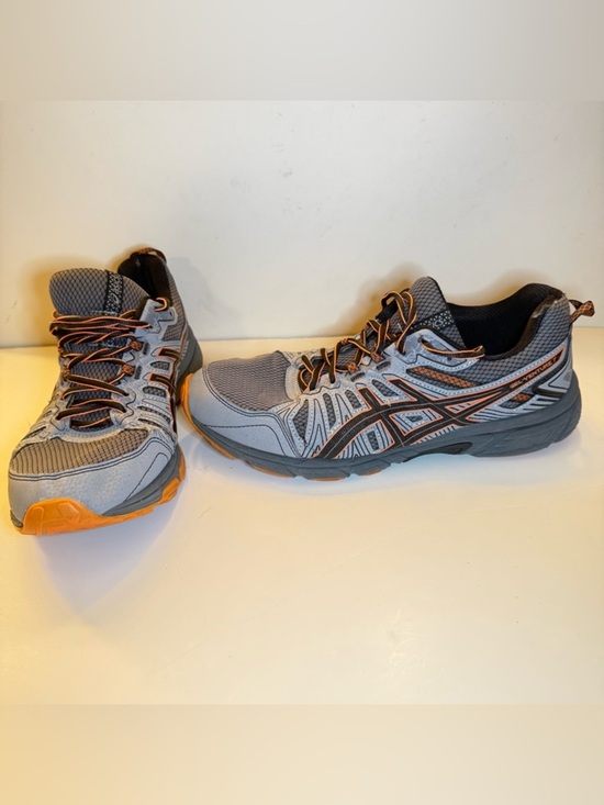 Asics Men\'s Grey and Orange Trail Running Shoes